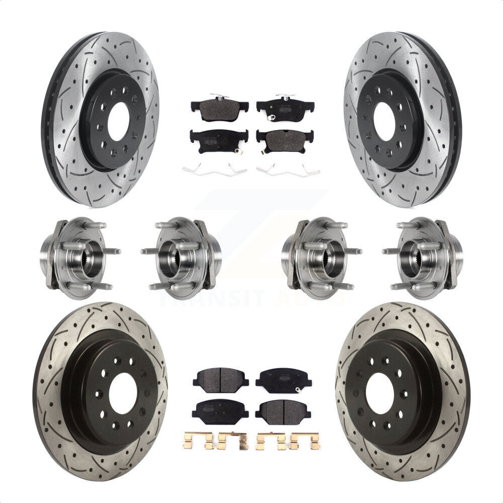[Avant + Arrière] Kit d'ensemble roulement de roue et moyeu pour Buick Envision avec 315mm Diameter Rotor KBB-123816 par Transit Auto
