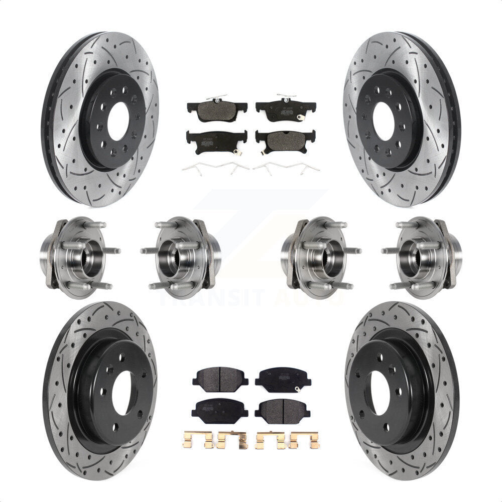 [Avant + Arrière] Kit d'ensemble roulement de roue et moyeu pour Buick Envision avec 288mm Diameter Rotor KBB-123817 par Transit Auto