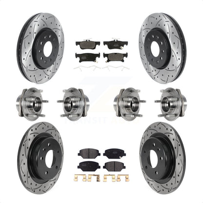 [Avant + Arrière] Kit d'ensemble roulement de roue et moyeu pour Buick Envision avec 288mm Diameter Rotor KBB-123817 par Transit Auto
