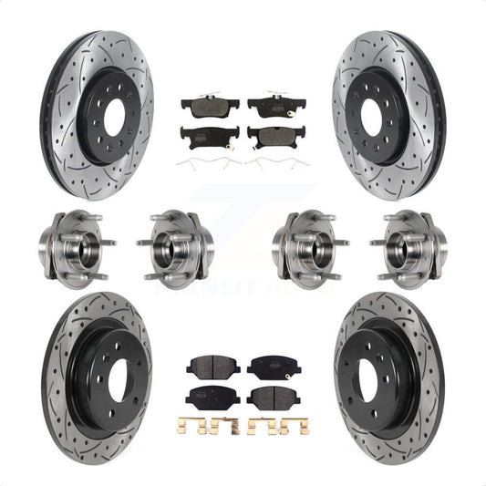 [Avant + Arrière] Kit d'ensemble roulement de roue et moyeu pour Buick Envision avec 288mm Diameter Rotor KBB-123817 par Transit Auto