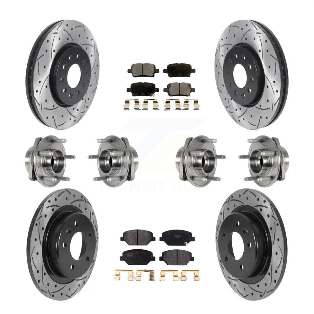 [Avant + Arrière] Kit d'ensemble roulement de roue et moyeu pour 2017-2018 Buick LaCrosse AWD avec 17" Factory Wheels KBB-123818 par Transit Auto
