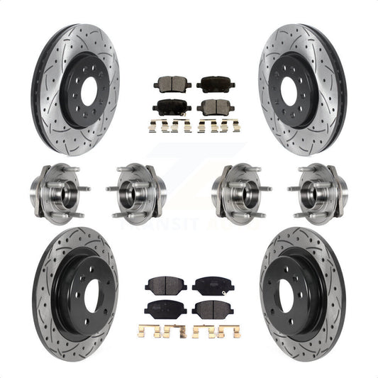 [Avant + Arrière] Kit d'ensemble roulement de roue et moyeu pour 2017-2018 Buick LaCrosse AWD avec 17" Factory Wheels KBB-123818 par Transit Auto
