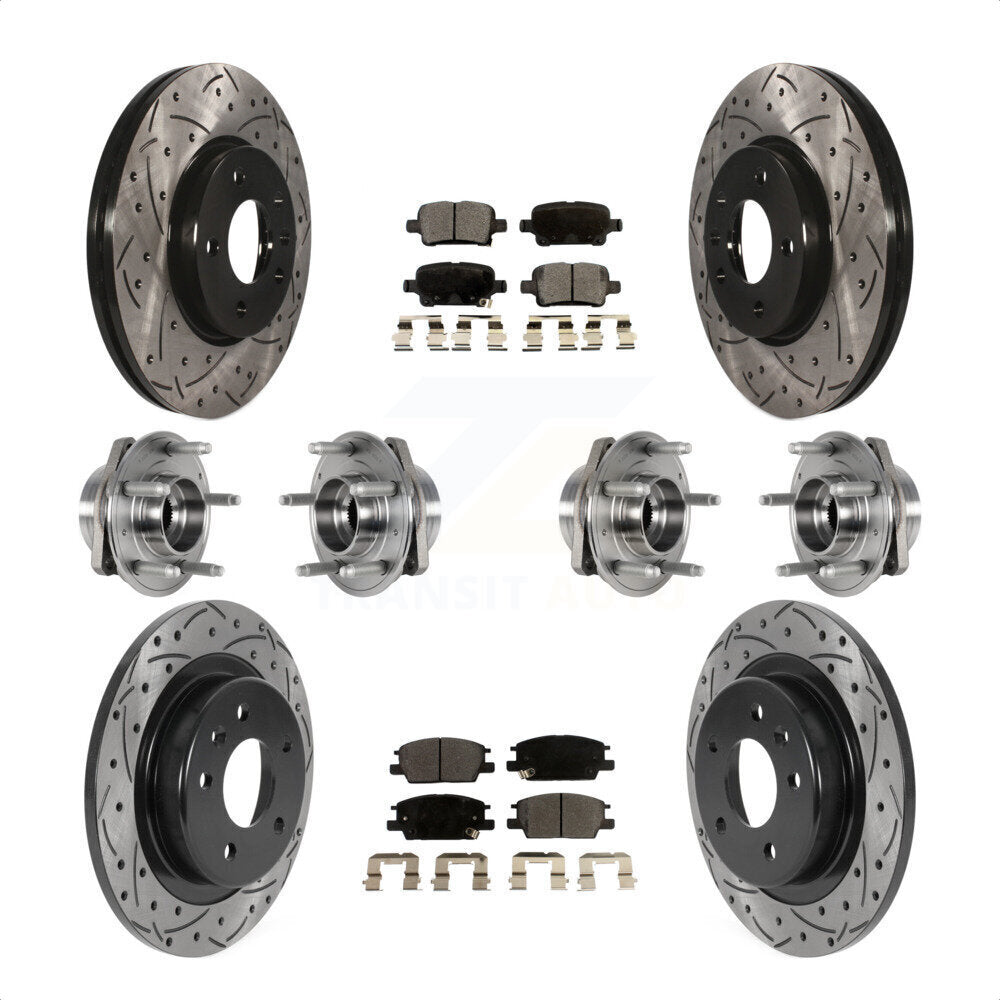 [Avant + Arrière] Kit d'ensemble roulement de roue et moyeu pour 2017-2018 Buick LaCrosse AWD avec 16" Factory Wheels KBB-123819 par Transit Auto