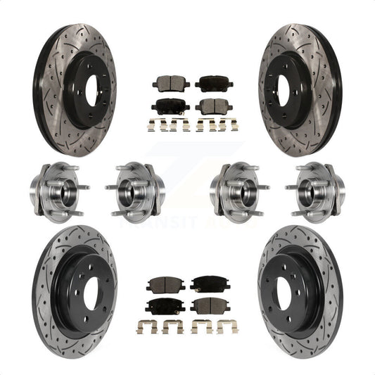 [Avant + Arrière] Kit d'ensemble roulement de roue et moyeu pour 2017-2018 Buick LaCrosse AWD avec 16" Factory Wheels KBB-123819 par Transit Auto