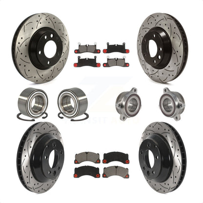 [Avant + Arrière] Kit d'ensemble roulement de roue et moyeu pour 2011-2012 Porsche Cayenne Base avec 380mm Diameter Rotor KBB-123825 par Transit Auto