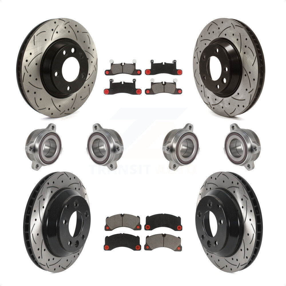 [Avant + Arrière] Kit d'ensemble roulement de roue et moyeu pour Porsche Cayenne KBB-123843 par Transit Auto