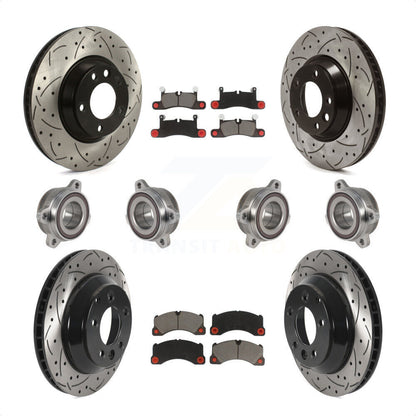 [Avant + Arrière] Kit d'ensemble roulement de roue et moyeu pour Porsche Cayenne KBB-123843 par Transit Auto