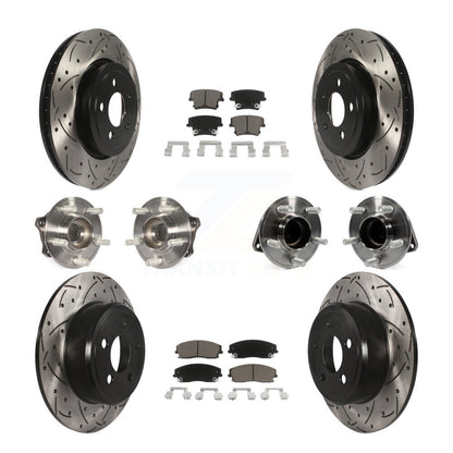 [Avant + Arrière] Kit d'ensemble roulement de roue et moyeu pour 2015-2018 Dodge Charger RWD avec 3.6L avec 345mm Diameter Rotor KBB-123847