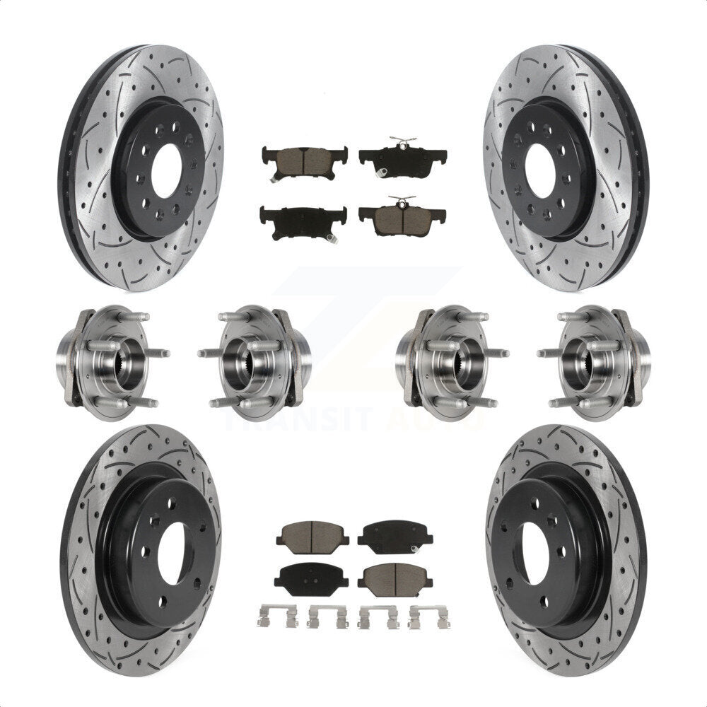 [Avant + Arrière] Kit d'ensemble roulement de roue et moyeu pour Buick Envision avec 288mm Diameter Rotor KBB-123849 par Transit Auto