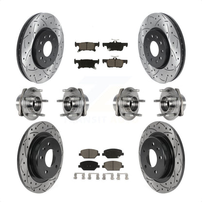 [Avant + Arrière] Kit d'ensemble roulement de roue et moyeu pour Buick Envision avec 288mm Diameter Rotor KBB-123849 par Transit Auto