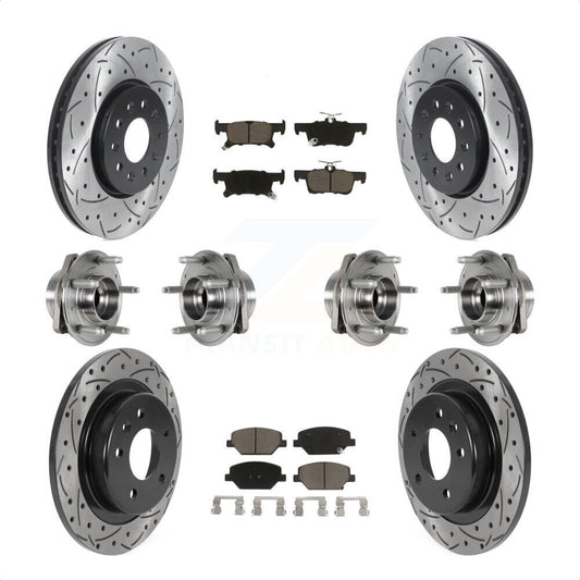[Avant + Arrière] Kit d'ensemble roulement de roue et moyeu pour Buick Envision avec 288mm Diameter Rotor KBB-123849 par Transit Auto