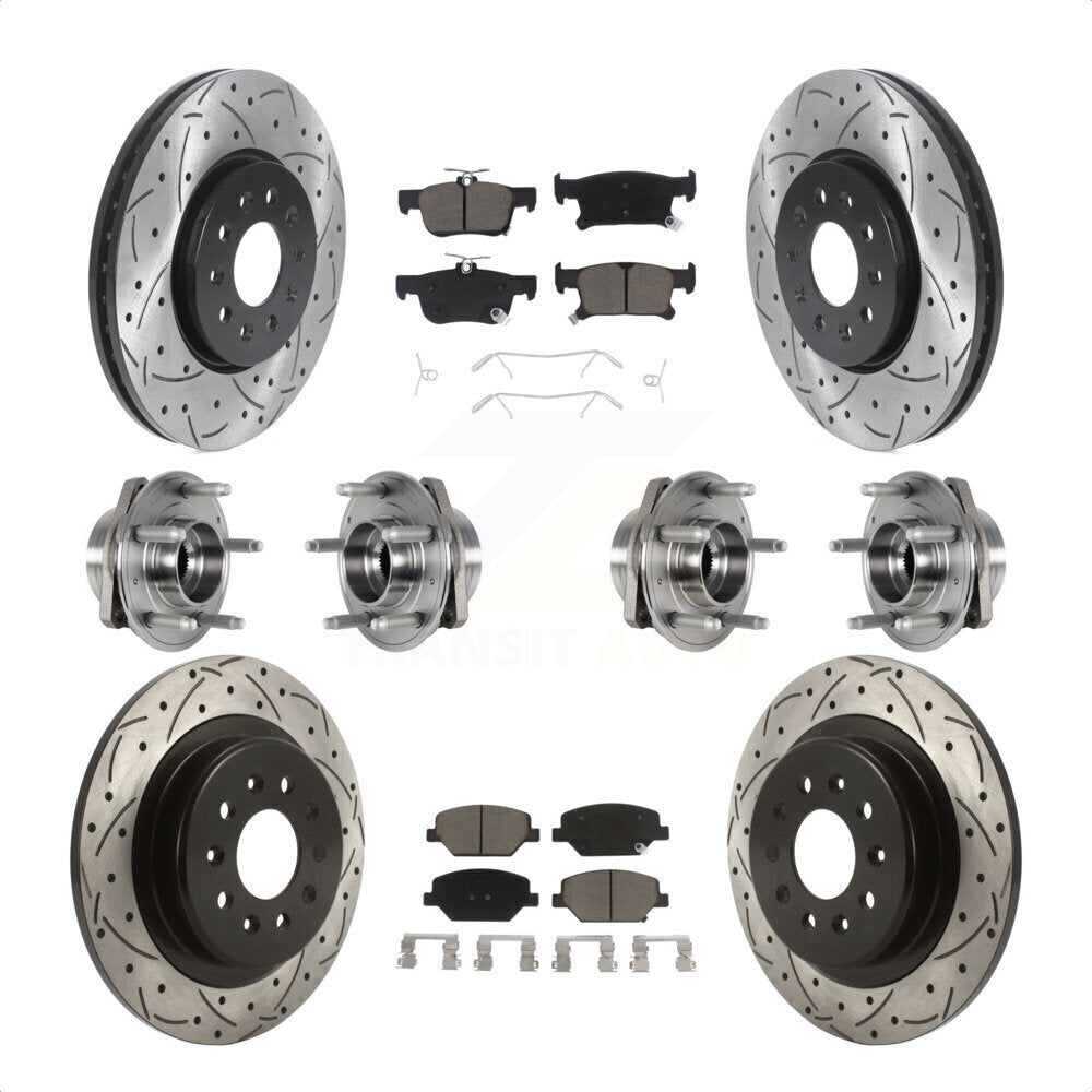 [Avant + Arrière] Kit d'ensemble roulement de roue et moyeu pour Buick Envision avec 315mm Diameter Rotor KBB-123850 par Transit Auto