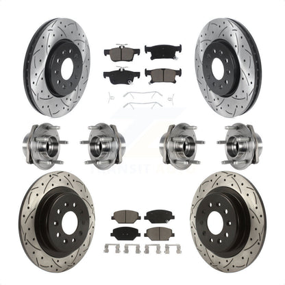 [Avant + Arrière] Kit d'ensemble roulement de roue et moyeu pour Buick Envision avec 315mm Diameter Rotor KBB-123850 par Transit Auto