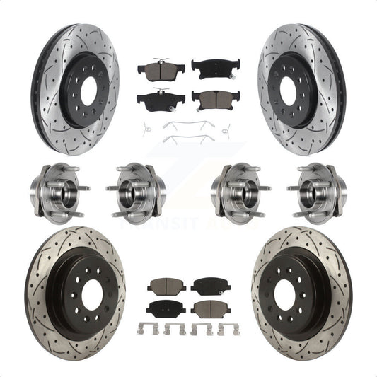 [Avant + Arrière] Kit d'ensemble roulement de roue et moyeu pour Buick Envision avec 315mm Diameter Rotor KBB-123850 par Transit Auto