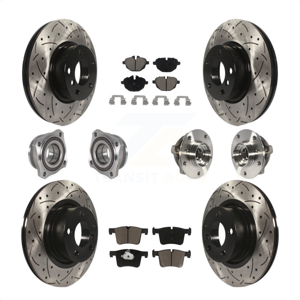 [Avant + Arrière] Kit d'ensemble roulement de roue et moyeu pour BMW X3 X4 KBB-123857 par Transit Auto