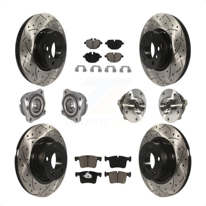 [Avant + Arrière] Kit d'ensemble roulement de roue et moyeu pour BMW X3 X4 KBB-123857 par Transit Auto