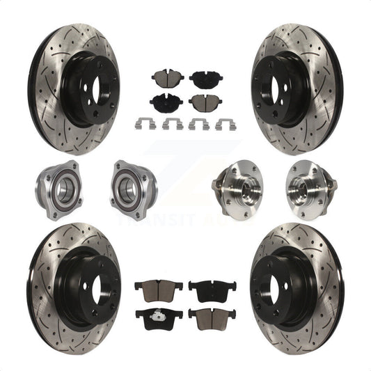 [Avant + Arrière] Kit d'ensemble roulement de roue et moyeu pour BMW X3 X4 KBB-123857 par Transit Auto