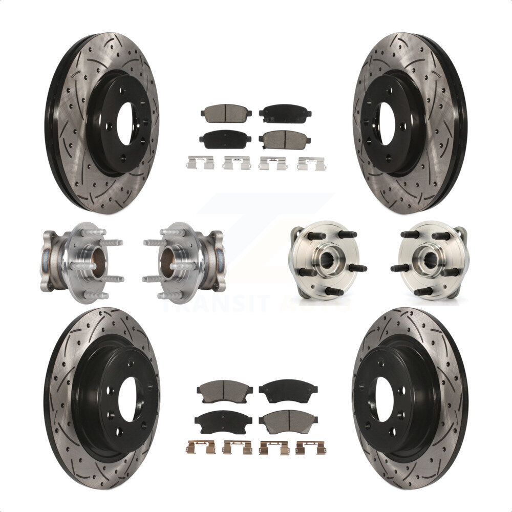 [Avant + Arrière] Kit d'ensemble roulement de roue et moyeu pour 2014-2015 Chevrolet Cruze DIESEL engine avec 15" Factory Wheels KBB-123864 par Transit Auto