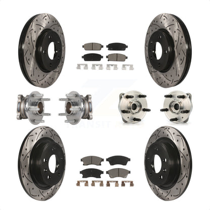 [Avant + Arrière] Kit d'ensemble roulement de roue et moyeu pour 2014-2015 Chevrolet Cruze DIESEL engine avec 15" Factory Wheels KBB-123864 par Transit Auto