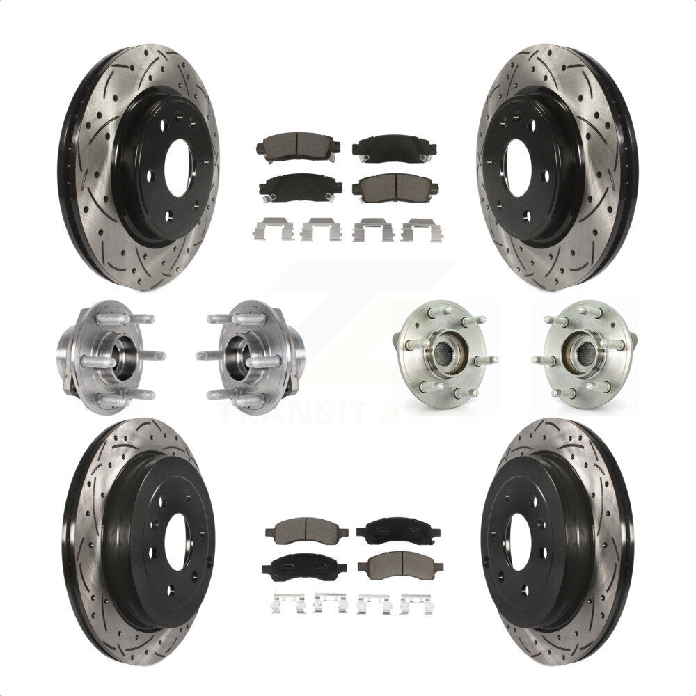 [Avant + Arrière] Kit d'ensemble roulement de roue et moyeu pour 2017 Buick Enclave AWD KBB-123865 par Transit Auto