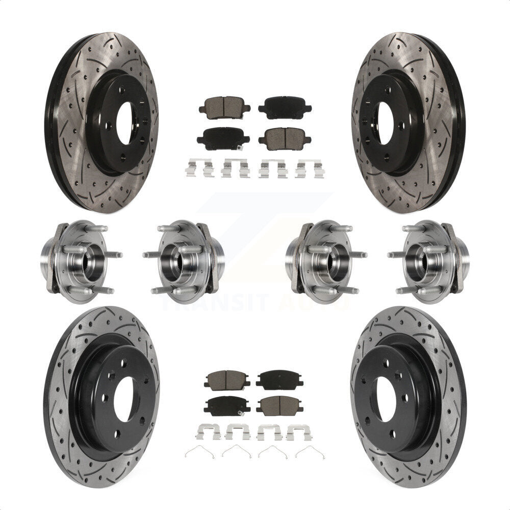 [Avant + Arrière] Kit d'ensemble roulement de roue et moyeu pour 2017-2018 Buick LaCrosse AWD avec 16" Factory Wheels KBB-123867 par Transit Auto