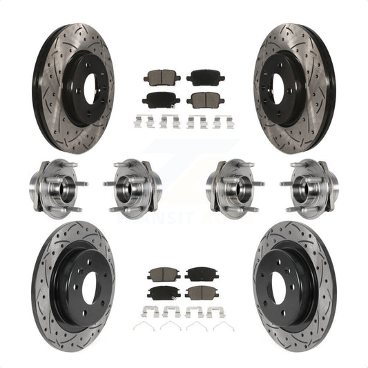 [Avant + Arrière] Kit d'ensemble roulement de roue et moyeu pour 2017-2018 Buick LaCrosse AWD avec 16" Factory Wheels KBB-123867 par Transit Auto