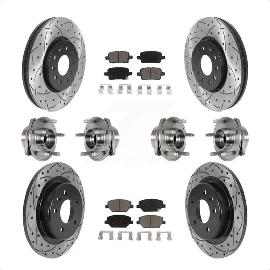 [Avant + Arrière] Kit d'ensemble roulement de roue et moyeu pour 2017-2018 Buick LaCrosse AWD avec 17" Factory Wheels KBB-123868 par Transit Auto