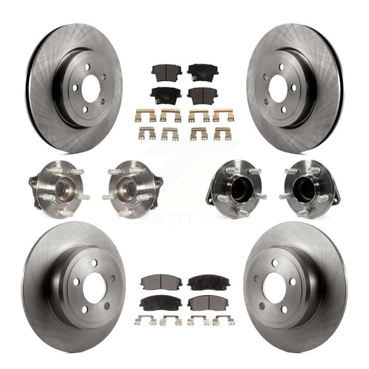 [Avant + Arrière] Kit d'ensemble roulement de roue et moyeu pour 2015-2018 Dodge Charger RWD avec 3.6L avec 345mm Diameter Rotor KBB-123879