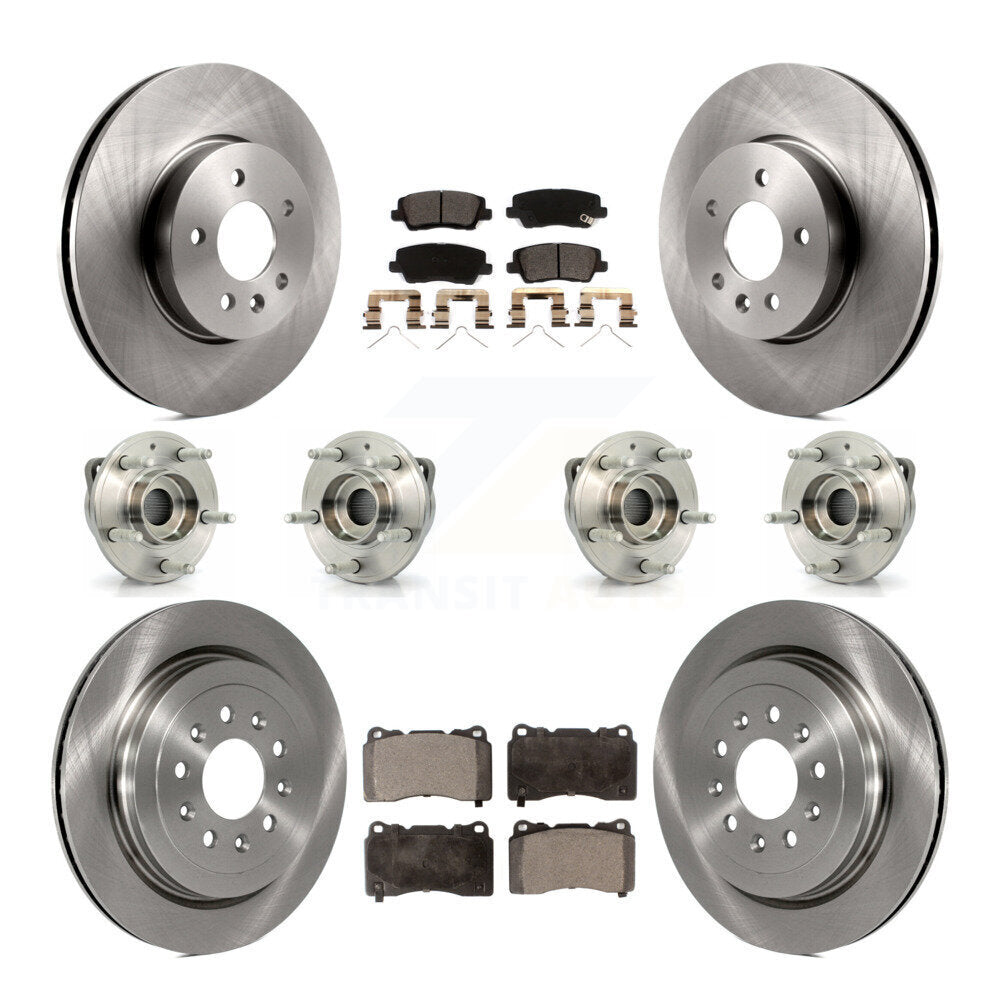 [Avant + Arrière] Kit d'ensemble roulement de roue et moyeu pour 2017 Cadillac ATS Base Luxury avec AWD 2.0L Turbocharged avec 321mm Diameter Rotor KBB-123881