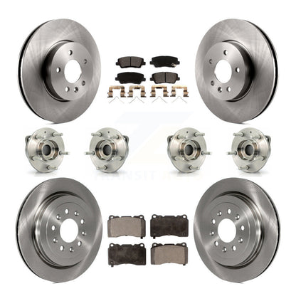 [Avant + Arrière] Kit d'ensemble roulement de roue et moyeu pour 2017 Cadillac ATS Base Luxury avec AWD 2.0L Turbocharged avec 321mm Diameter Rotor KBB-123881