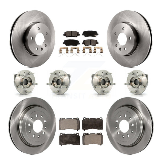 [Avant + Arrière] Kit d'ensemble roulement de roue et moyeu pour 2017 Cadillac ATS Base Luxury avec AWD 2.0L Turbocharged avec 321mm Diameter Rotor KBB-123881