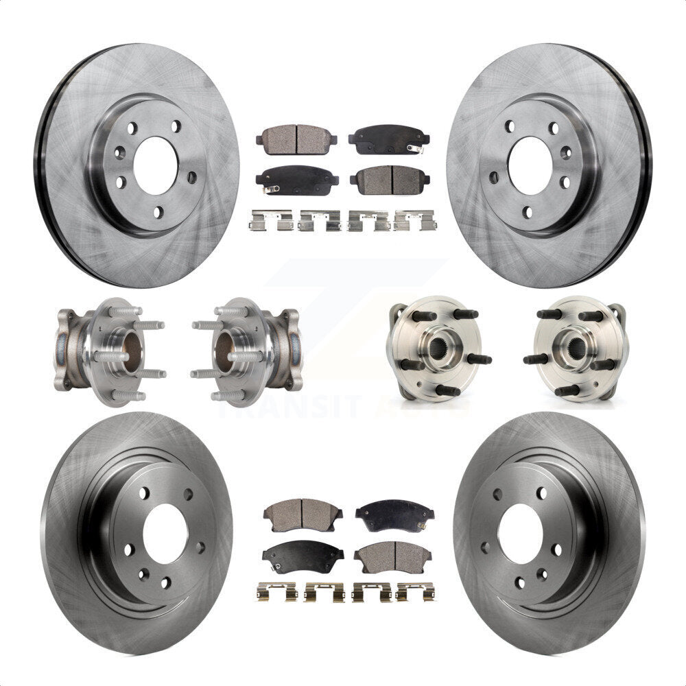 [Avant + Arrière] Kit d'ensemble roulement de roue et moyeu pour 2014-2015 Chevrolet Cruze DIESEL engine avec 15" Factory Wheels KBB-123882 par Transit Auto