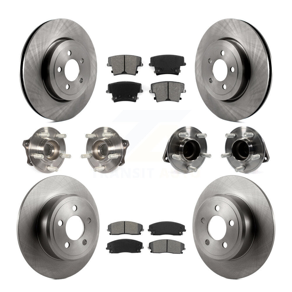 [Avant + Arrière] Kit d'ensemble roulement de roue et moyeu pour 2015-2018 Dodge Charger RWD avec 3.6L avec 345mm Diameter Rotor KBB-123926