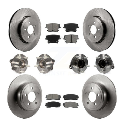 [Avant + Arrière] Kit d'ensemble roulement de roue et moyeu pour 2015-2018 Dodge Charger RWD avec 3.6L avec 345mm Diameter Rotor KBB-123926