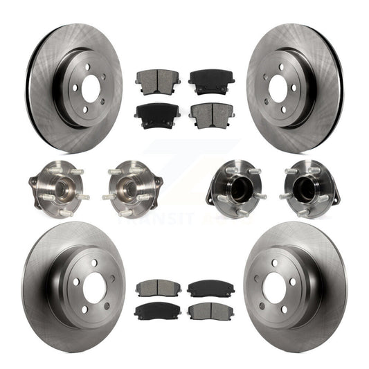 [Avant + Arrière] Kit d'ensemble roulement de roue et moyeu pour 2015-2018 Dodge Charger RWD avec 3.6L avec 345mm Diameter Rotor KBB-123926
