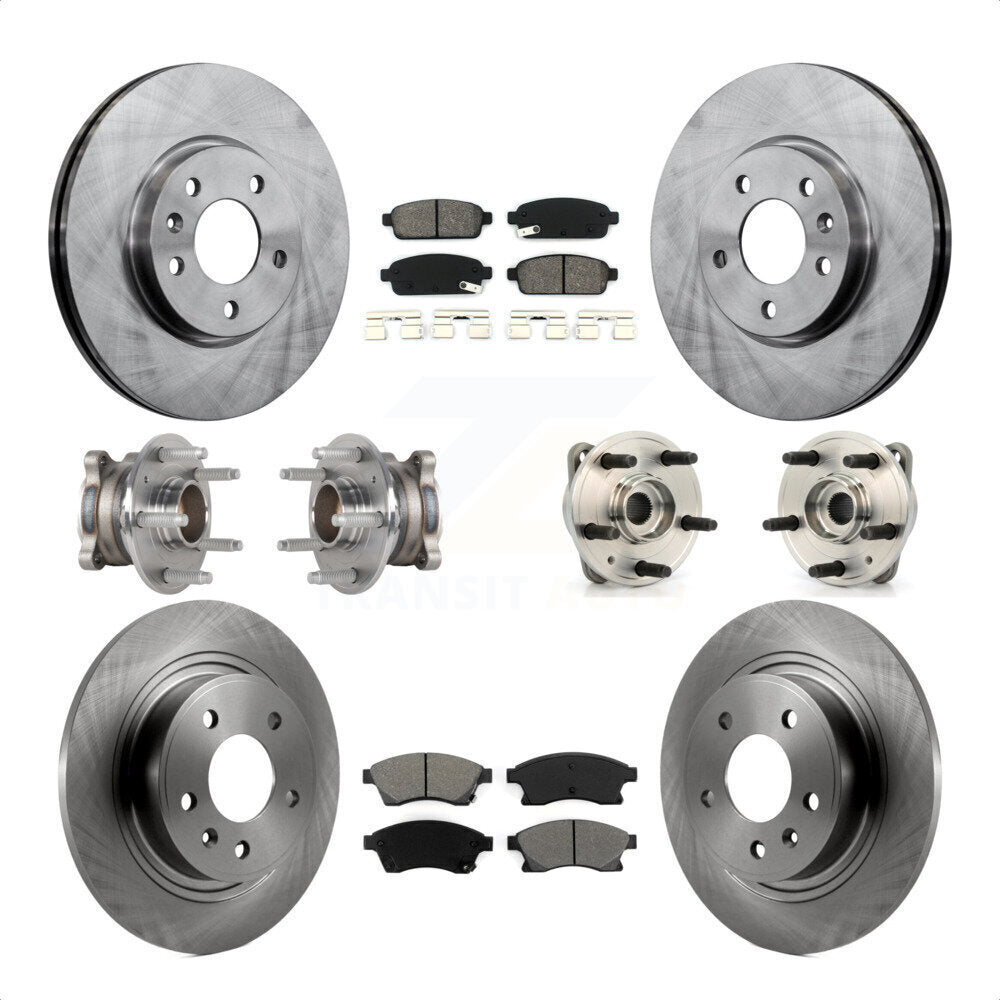 [Avant + Arrière] Kit d'ensemble roulement de roue et moyeu pour 2014-2015 Chevrolet Cruze DIESEL engine avec 15" Factory Wheels KBB-123933 par Transit Auto