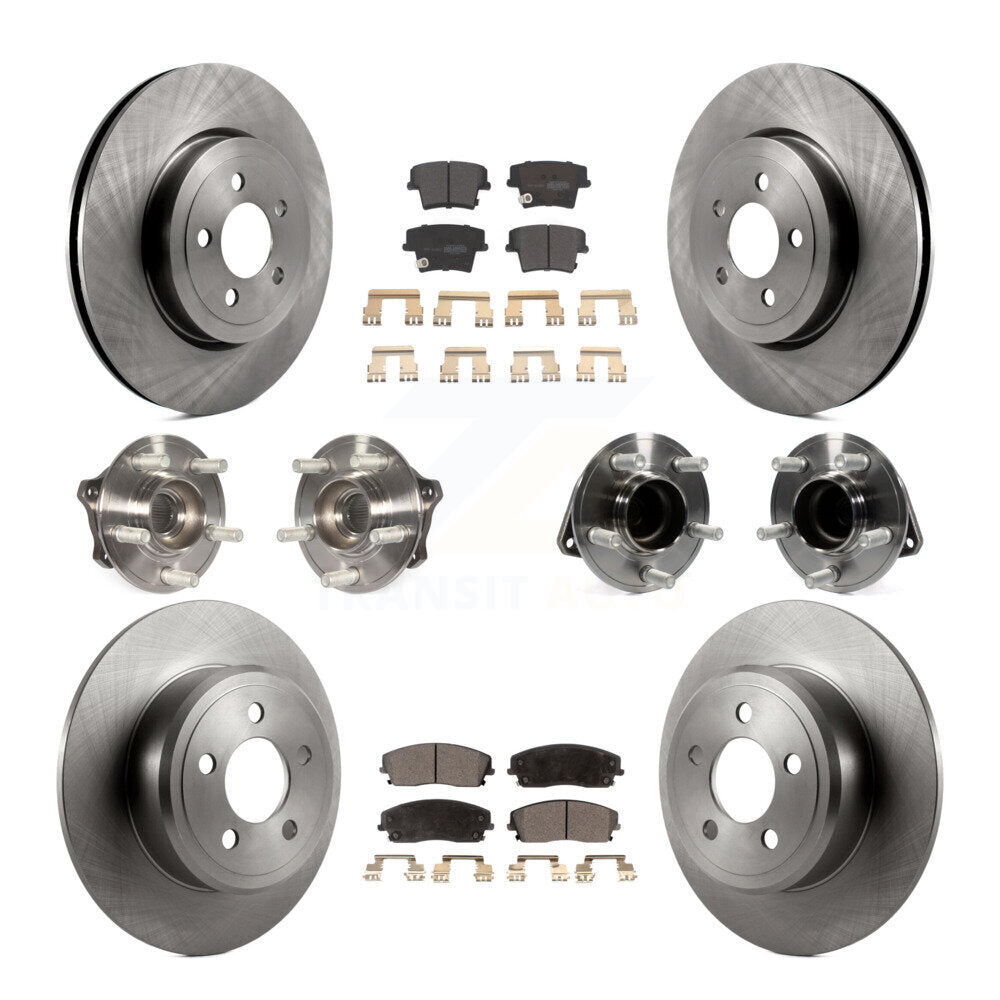 [Avant + Arrière] Kit d'ensemble roulement de roue et moyeu pour 2015-2018 Dodge Charger RWD avec 3.6L avec 345mm Diameter Rotor KBB-123950