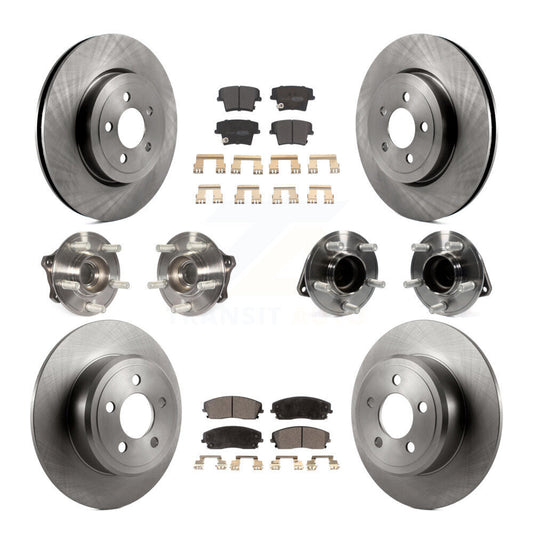 [Avant + Arrière] Kit d'ensemble roulement de roue et moyeu pour 2015-2018 Dodge Charger RWD avec 3.6L avec 345mm Diameter Rotor KBB-123950