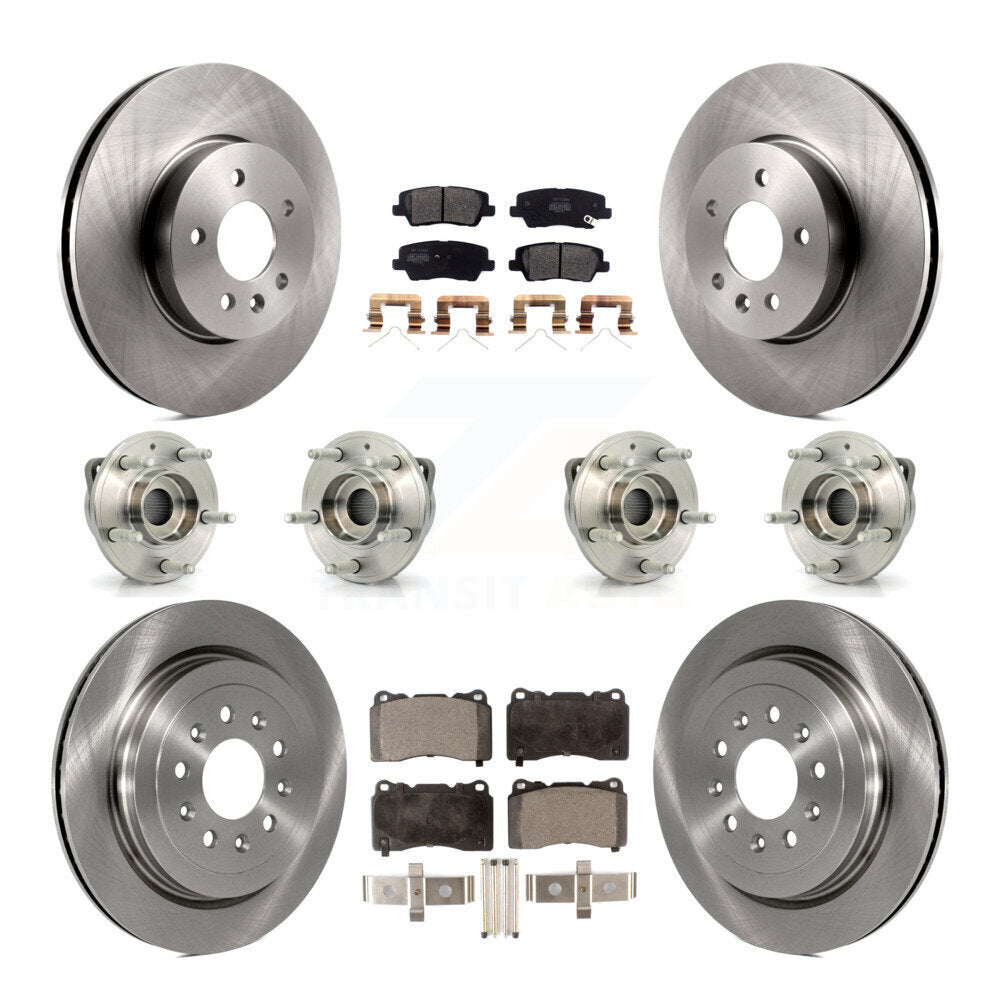 [Avant + Arrière] Kit d'ensemble roulement de roue et moyeu pour 2017 Cadillac ATS Base Luxury avec AWD 2.0L Turbocharged avec 321mm Diameter KBB-123965