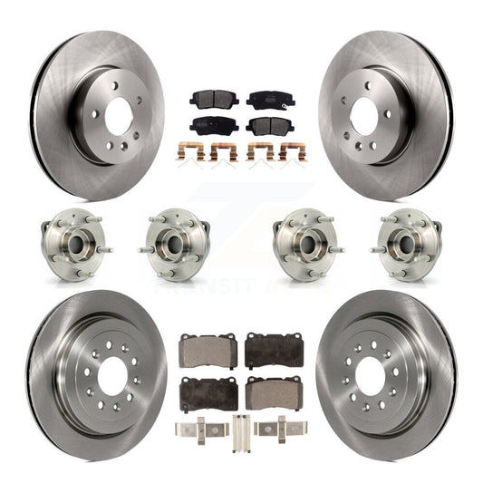 [Avant + Arrière] Kit d'ensemble roulement de roue et moyeu pour 2017 Cadillac ATS Base Luxury avec AWD 2.0L Turbocharged avec 321mm Diameter KBB-123965
