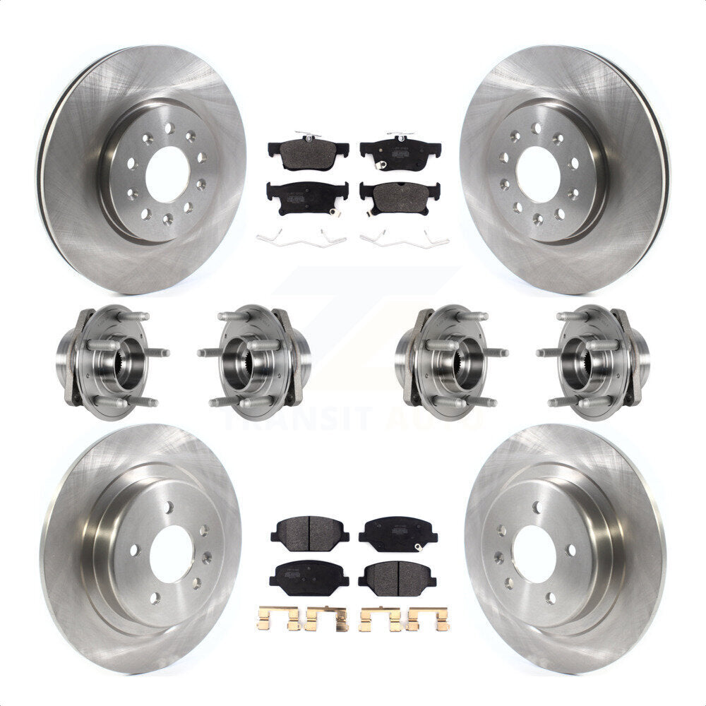 [Avant + Arrière] Kit d'ensemble roulement de roue et moyeu pour Buick Envision avec 315mm Diameter Rotor KBB-123974 par Transit Auto