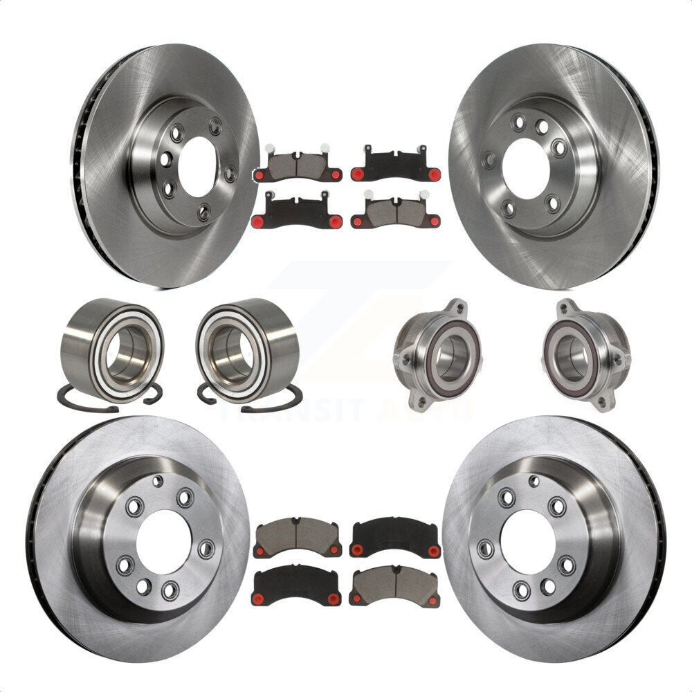 [Avant + Arrière] Kit d'ensemble roulement de roue et moyeu pour 2011-2012 Porsche Cayenne Base avec 380mm Diameter Rotor KBB-123976 par Transit Auto
