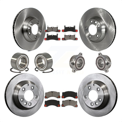 [Avant + Arrière] Kit d'ensemble roulement de roue et moyeu pour 2011-2012 Porsche Cayenne Base avec 380mm Diameter Rotor KBB-123976 par Transit Auto