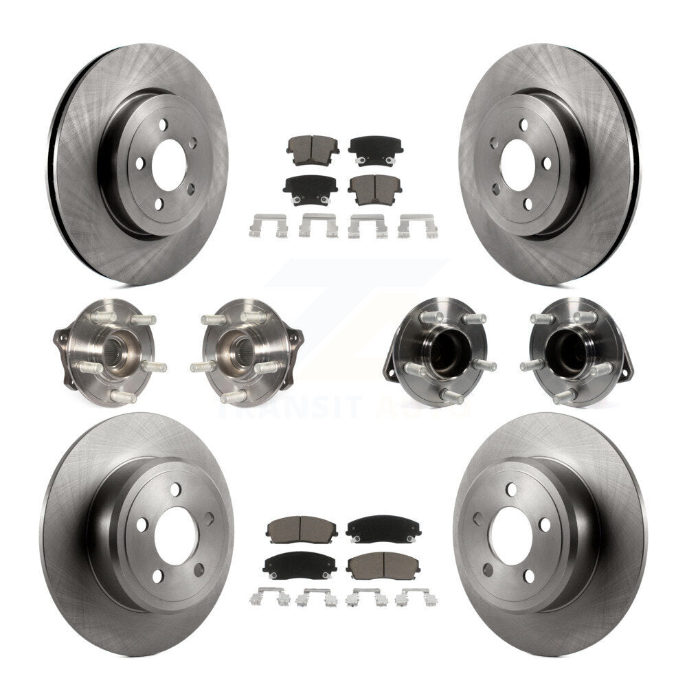 [Avant + Arrière] Kit d'ensemble roulement de roue et moyeu pour 2015-2018 Dodge Charger RWD avec 3.6L avec 345mm Diameter Rotor KBB-123986
