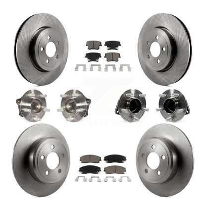 [Avant + Arrière] Kit d'ensemble roulement de roue et moyeu pour 2015-2018 Dodge Charger RWD avec 3.6L avec 345mm Diameter Rotor KBB-123986