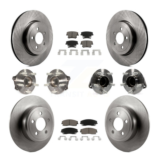 [Avant + Arrière] Kit d'ensemble roulement de roue et moyeu pour 2015-2018 Dodge Charger RWD avec 3.6L avec 345mm Diameter Rotor KBB-123986