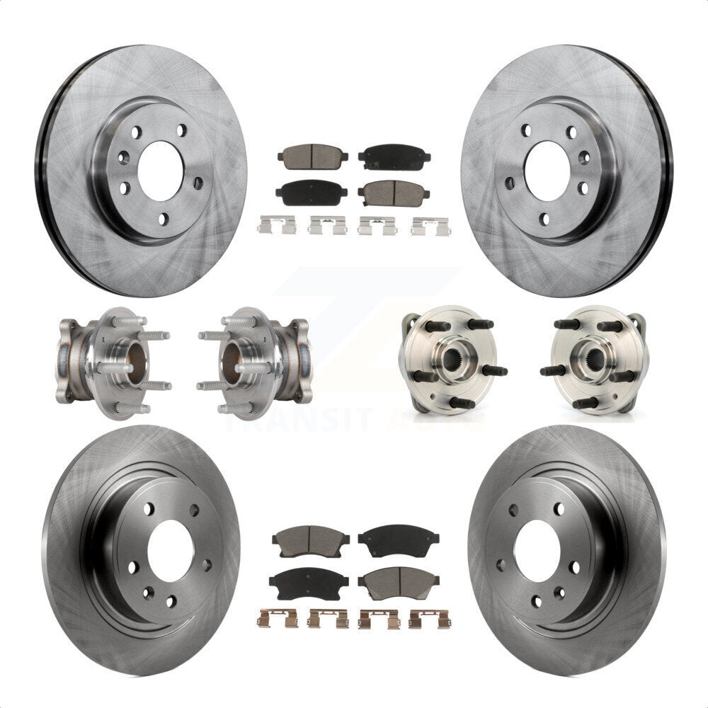 [Avant + Arrière] Kit d'ensemble roulement de roue et moyeu pour 2014-2015 Chevrolet Cruze DIESEL engine avec 15" Factory Wheels KBB-124000 par Transit Auto