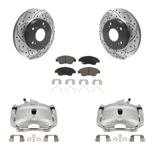 [Avant] Disque et plaquette de frein pour 04-05 Honda Civic Si with 1.7L KCD-100188C