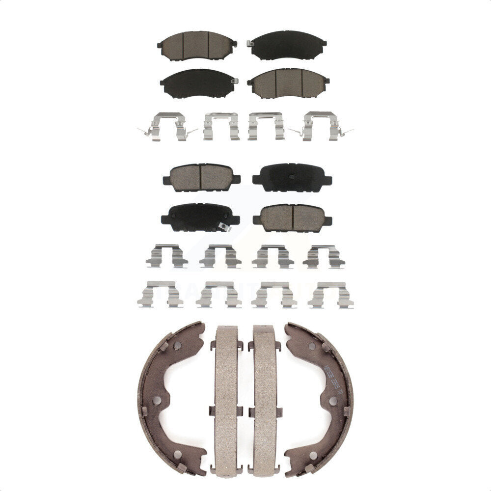 [Avant + Arrière] Kit de plaquette (céramique) de frein pour INFINITI G37 G35 M35 Nissan 350Z EX35 G25 370Z FX35 M45 QX50 EX37 FX45 KCN-100003 par Transit Auto