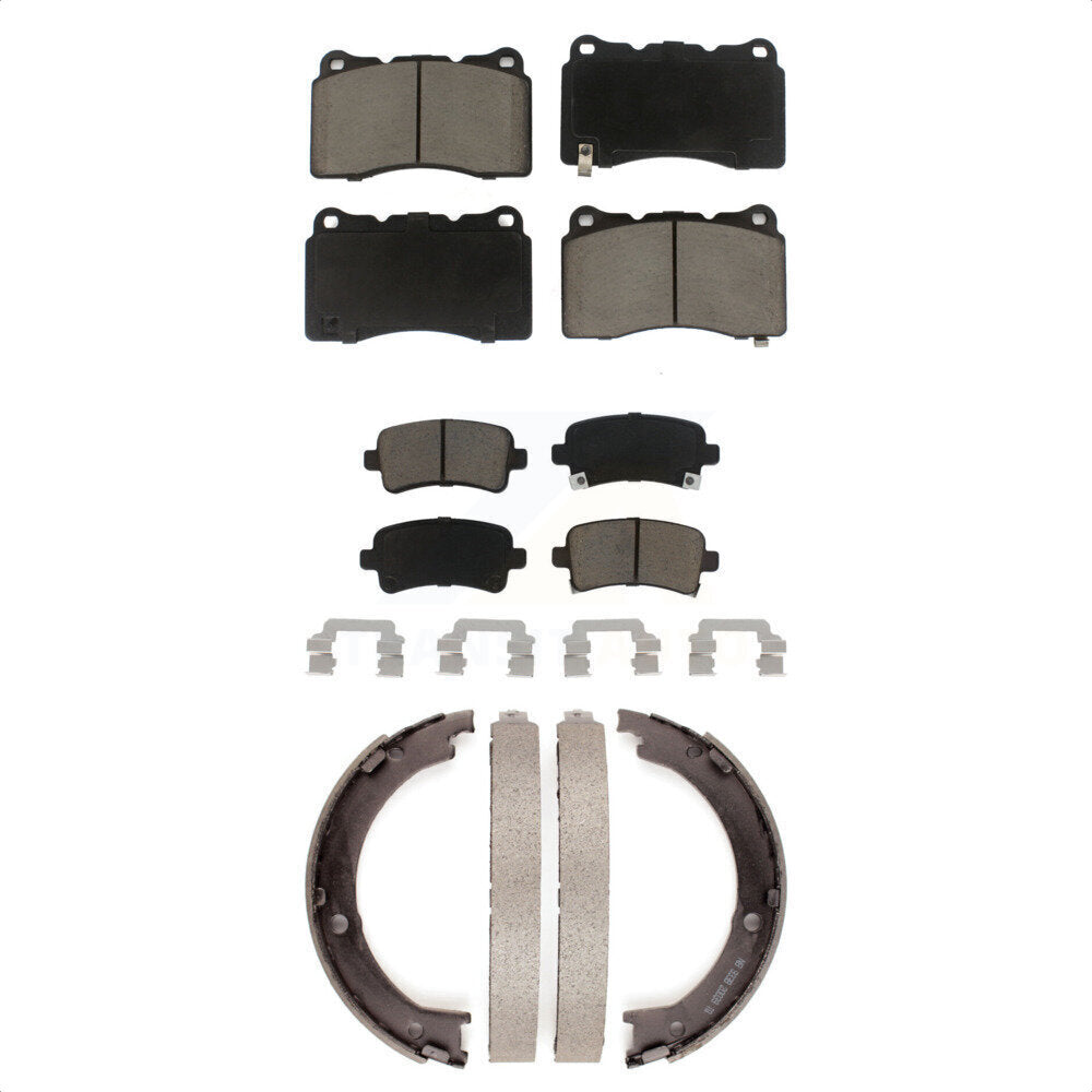[Avant + Arrière] Kit de plaquette (céramique) de frein pour 2014-2019 Cadillac XTS sans Heavy Duty Brakes KCN-100019